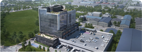 A panoramic view of the headquarters